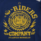 Frankie Morello Blue Cotton RIDERS Crewneck T-Shirt