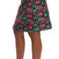 Dolce & Gabbana Pink Green Jacquard Pencil Skirt