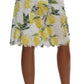 Dolce & Gabbana Lemon Print Fringe Pencil Skirt