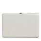 Dolce & Gabbana White Leather Gold Frame Clutch Evening Party Purse Bag