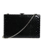 Dolce & Gabbana Black Leather Silver Frame Clutch Mini Crossbody Bag