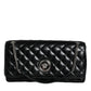 Versace Black Quilted Lambskin Leather Crossbody Shoulder Bag