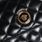 Versace Black Quilted Nappa Leather Crossbody Shoulder Bag