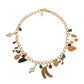 Dolce & Gabbana Gold Tone Brass Fruity Crystal Embellished Waist Chain Belt