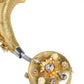 Dolce & Gabbana Gold Leather Floral Crystal Angel Headset Headphones