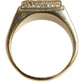 Dolce & Gabbana Gold Plated 925 Silver Green Crystal Ring