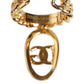 Dolce & Gabbana Gold Plated Open DG Logo Curb Chain Ring