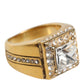 Dolce & Gabbana Gold Plated 925 Silver Clear Crystal Ring