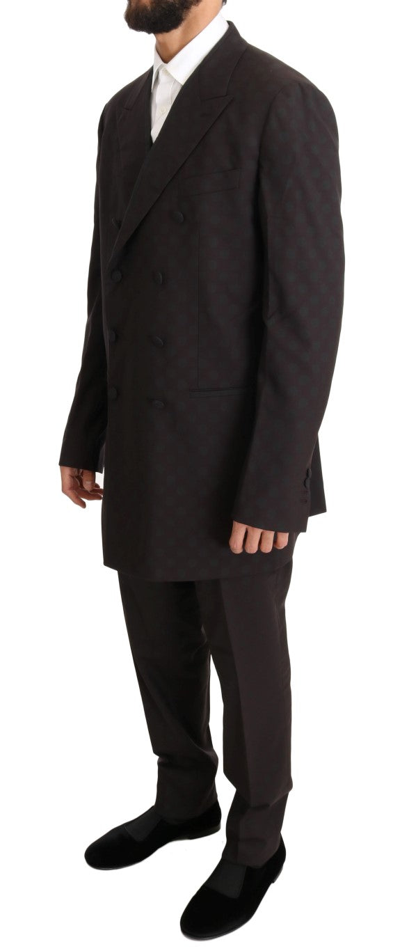 Dolce & Gabbana Bordeaux Wool Stretch Long 3 Piece Suit