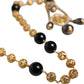 Dolce & Gabbana Gold Chain Brass Black Beaded Rosary Style Necklace