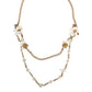 Dolce & Gabbana Gold Chain Brass Floral Layered Crystal Pearl Necklace