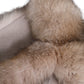 Dolce & Gabbana Brown Frost Fox Fur Neck Warmer Winter Scarf