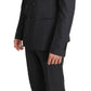 Dolce & Gabbana Gray Wool Silk Double Breasted Slim Suit