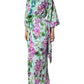 Dolce & Gabbana Multicolor Floral Silk Stretch Wrap Dress