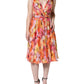 Dolce & Gabbana Multicolor Floral Sleeveless V-neck Midi Dress