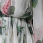 Dolce & Gabbana White Silk Floral Print Long Maxi Dress