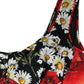 Dolce & Gabbana Black Floral Silk Sleeveless Long Gown Dress