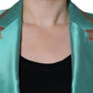 Dolce & Gabbana Metallic Green Single Breasted Blazer Jacket