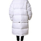 Dolce & Gabbana White Puffer Quilted Full Zip Coat Jacket