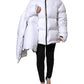 Dolce & Gabbana White Puffer Quilted Full Zip Coat Jacket