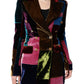 Dolce & Gabbana Multicolor Double Breasted Patchwork Blazer Jacket