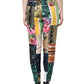 Dolce & Gabbana Multicolor Patchwork Jacquard High Waist Pants