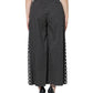 Dolce & Gabbana Black Patchwork High Waist Wide Leg Pants