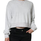 Dolce & Gabbana White Nylon Stretch Crew Neck Pullover Sweater