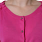 Dolce & Gabbana Pink Wool Button Down Short Sleeve Blouse Top