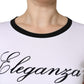 Dolce & Gabbana White Eleganza Print Short Sleeves T-shirt