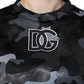 Dolce & Gabbana Black Camouflage Logo Sweatshirt