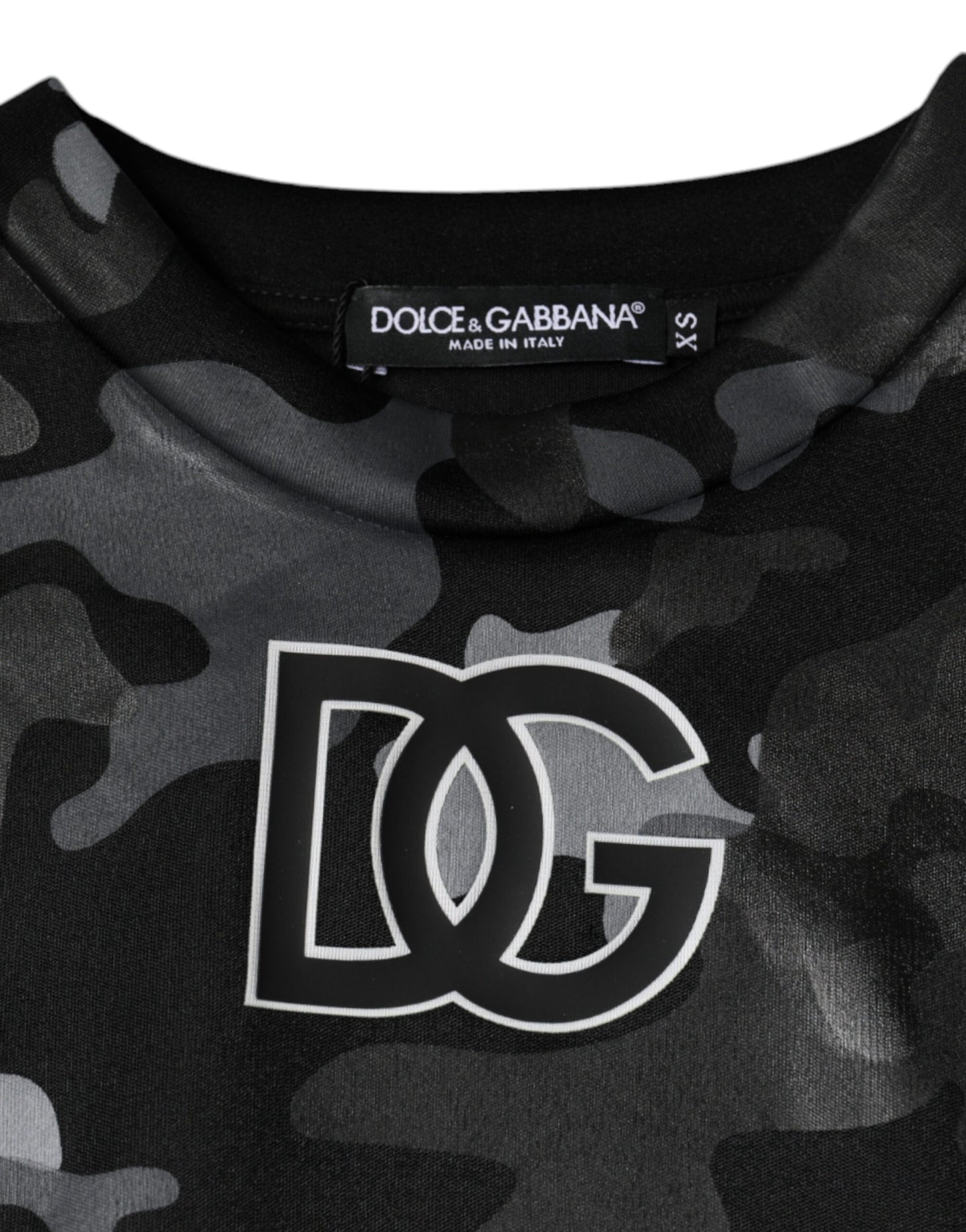 Dolce & Gabbana Black Camouflage Logo Sweatshirt