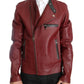 Dolce & Gabbana Red Leather Deerskin Jacket