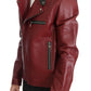 Dolce & Gabbana Red Leather Deerskin Jacket