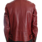 Dolce & Gabbana Red Leather Deerskin Jacket