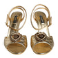 Dolce & Gabbana Gold Devotion Embellished Keira Sandals Shoes