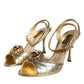 Dolce & Gabbana Gold Devotion Embellished Keira Sandals Shoes