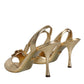 Dolce & Gabbana Gold Devotion Embellished Keira Sandals Shoes