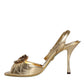 Dolce & Gabbana Gold Devotion Embellished Keira Sandals Shoes