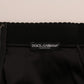 Dolce & Gabbana Gold Black Short Mini Skirt