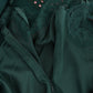 Dolce & Gabbana Green Floral Cutout Silk Wool Dress