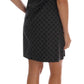 Dolce & Gabbana Gray Polka Dotted Wool Stretch Dress