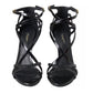 Dolce & Gabbana Black Leather Di Calfskin Sandal