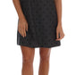 Dolce & Gabbana Gray Polka Dotted Sheath Wool Dress