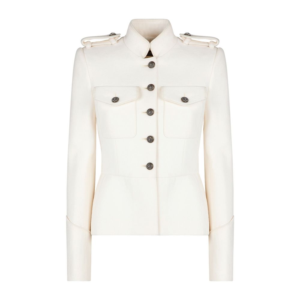 Dolce & Gabbana White Wool Jacket