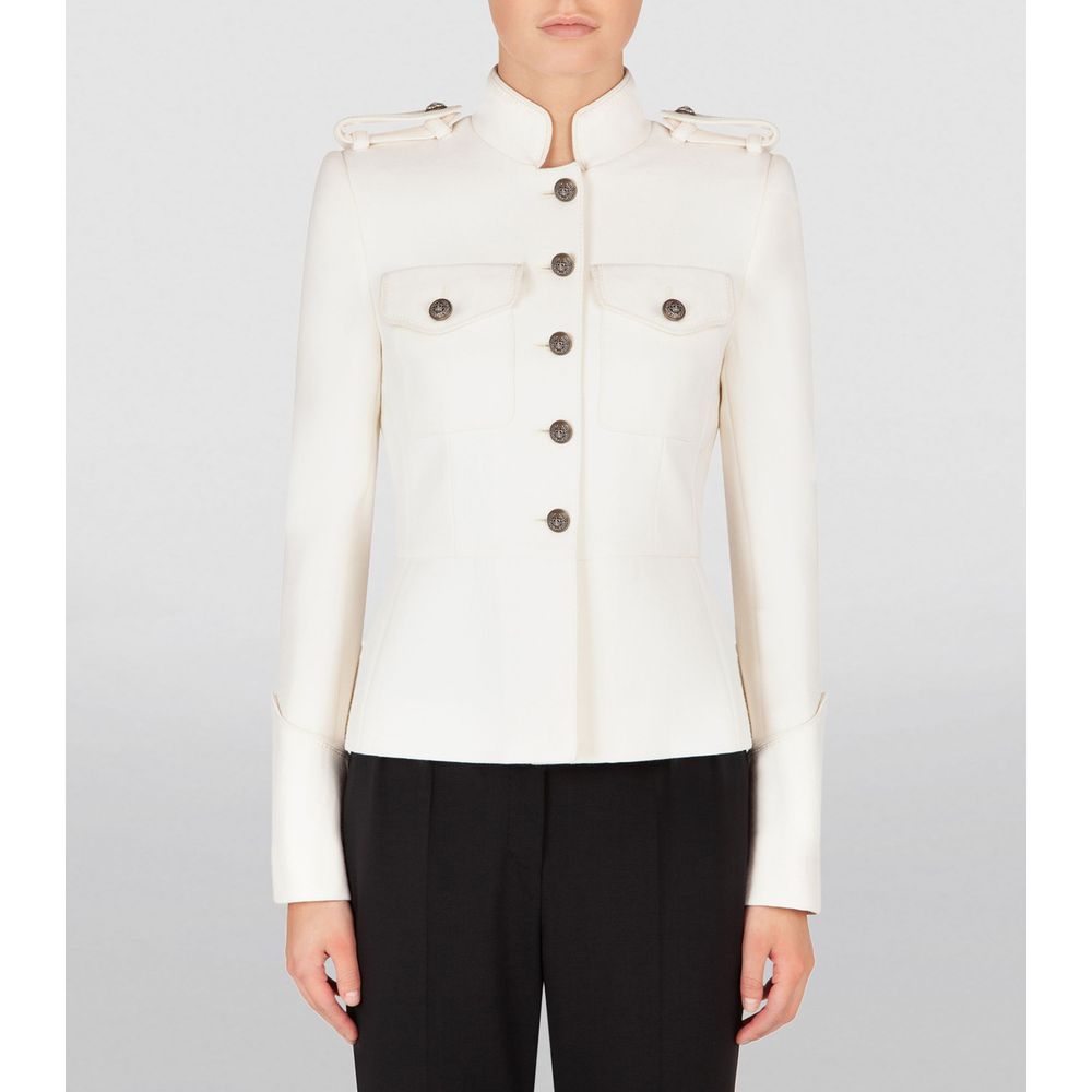 Dolce & Gabbana White Wool Jacket