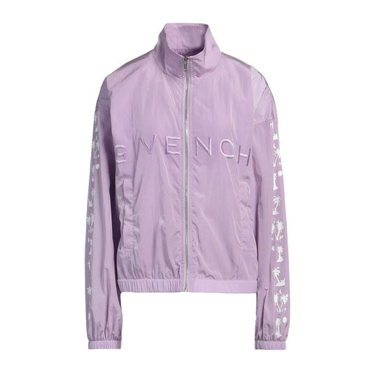 Givenchy Purple Logo Zip Jacket