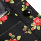 Dolce & Gabbana Black Floral Wool High Waist Tapered Pants