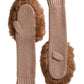 Dolce & Gabbana Brown Cashmere Knitted Fur Mid Arm Mitten Gloves