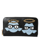 Dolce & Gabbana Black Blue Leather #DGFAMILY Zipper Continental Men Wallet